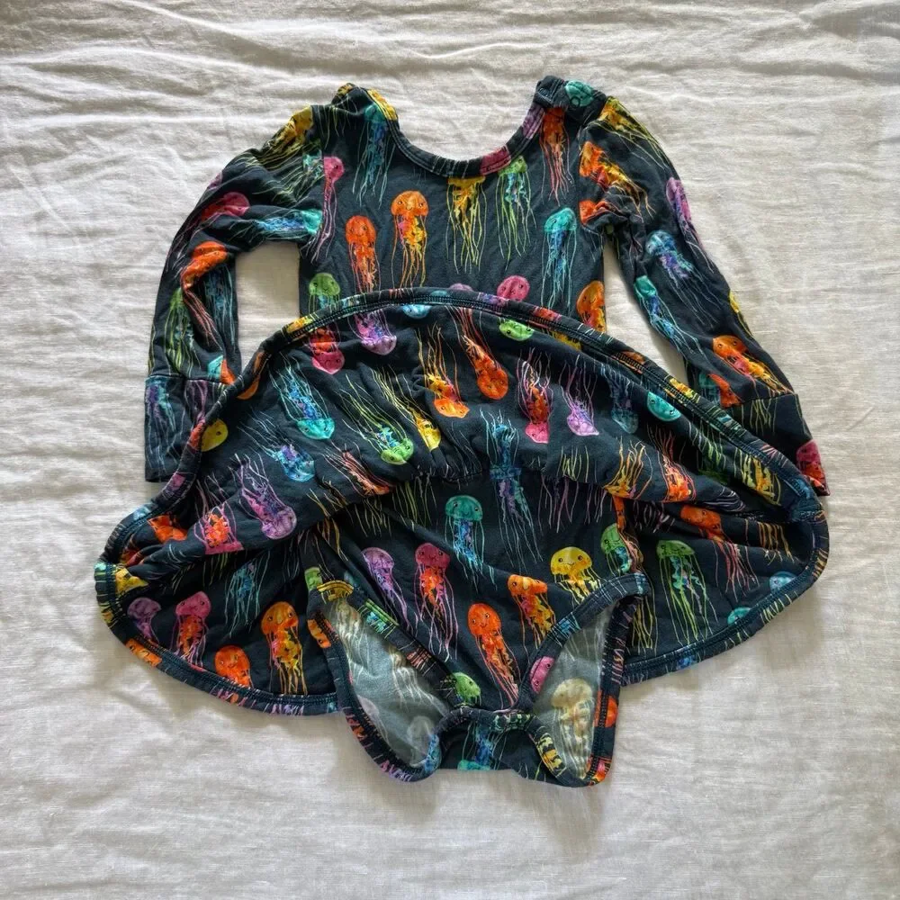 Muse Threads Rainbow Jellyfish Bodysuit Twirl Sz 18-24m